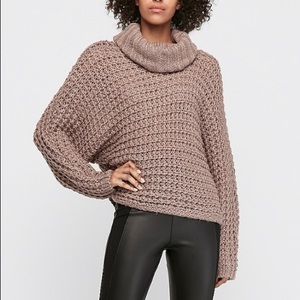 Express Brown Oversized Sweater